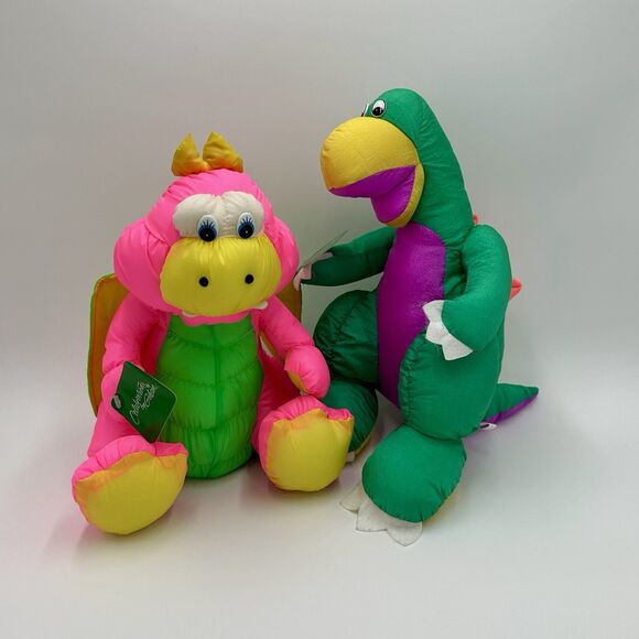 Gibson Greetings Other - Vintage Nylon Plush Dinosaur Stuffed Animal Celebration by Gibson Greetings (2)
